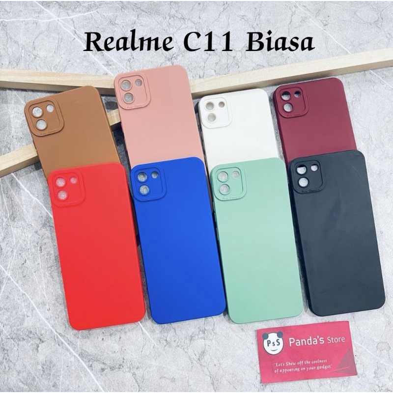 Softcase Pro Camera Realme C11 Biasa Candy Case Full Color 3D Silikon TPU