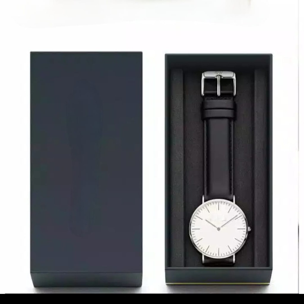 (SS) JAM TANGAN PRIA DwE KULIT REPLIKA SUPER FREE BOX+PAPER BAG KULIT PREMIUM DIAMETER 4.0CM||JAMTANGAN FASHION PRIA