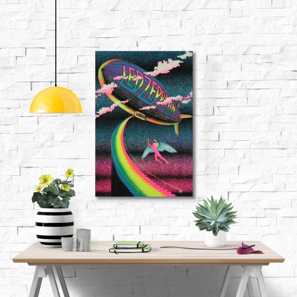 poster kayu pajangan dinding hiasan rumah dekorasi - led zeppelin