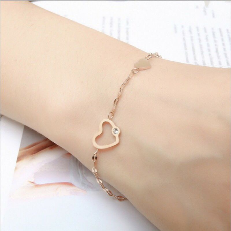 GG Gelang Tangan Rantai Ulir Love Titanium