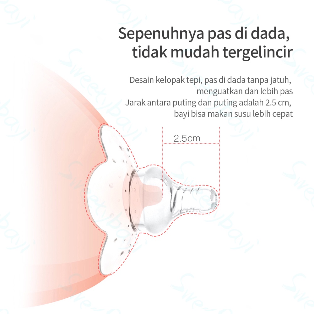 Sweetybayi Penyambung puting / nipple shield /nipple protektor /pelindung puting payudara asi 1pcs