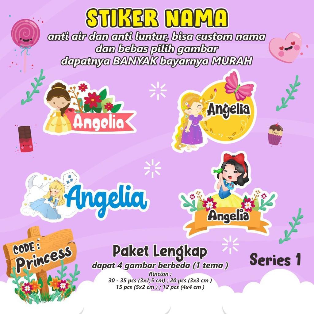 

Stiker Label Custom Serbaguna Waterproof / Police / Pororo / Princess