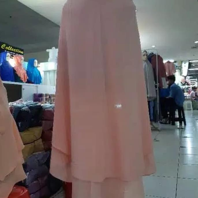 KHIMAR CERUTI BABYDOLL LV PINGUIN HIJAB SYARI 2 LAYER PET ANTEM