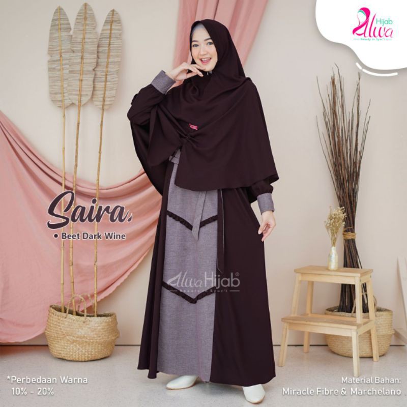 READY GAMIS ARSYA SAIRA COUPLE SET By Alwa Hijab - Miracle Fibre & Marchelano