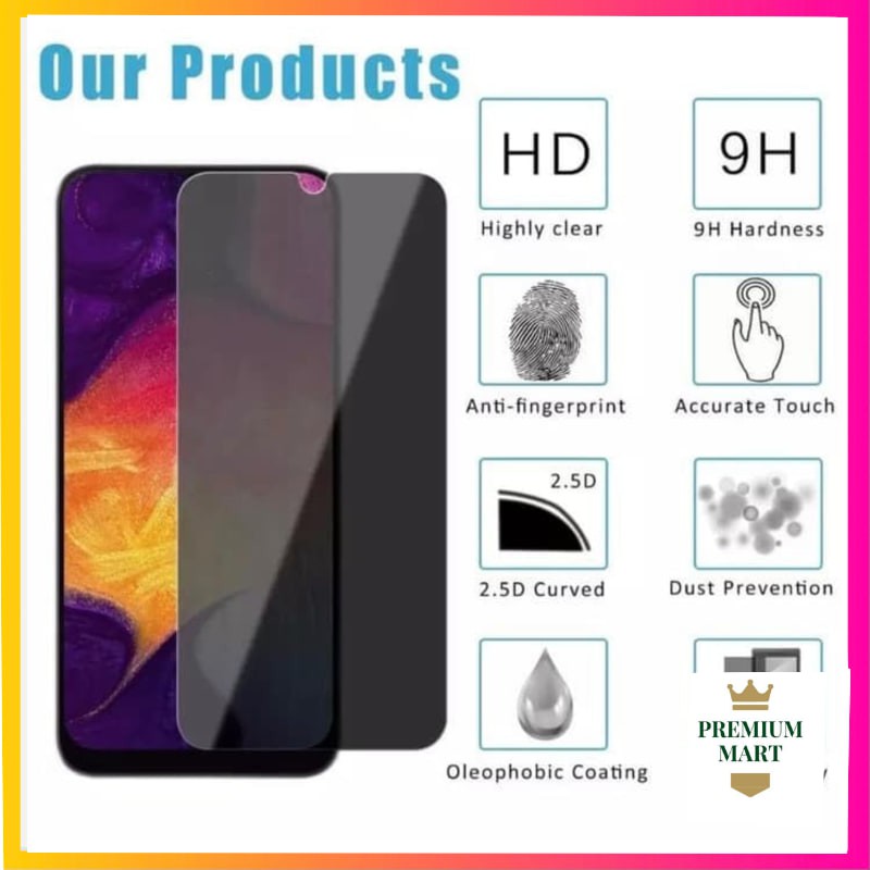 Anti Spy Tempered Glass Vivo V15, V15 PRO, Y30, Y50, Y19 Premium Quality [PM]