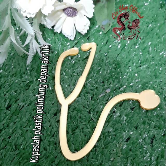 Stetoskop 8cm / stetoskop akrilik/ stetoskop gold/stetoskop akrilik untuk mahar/akrilik stetoskop