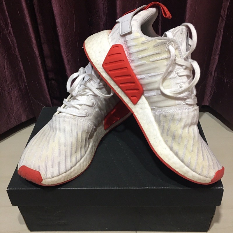 Adidas NMD R2 PK White Original (Pernah Dipakai)
