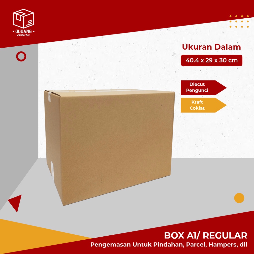 Jual Box (40x30x30 Cm) Karton/Polos/Kardus/Packing/Buah/BoxA1/Dokumen ...