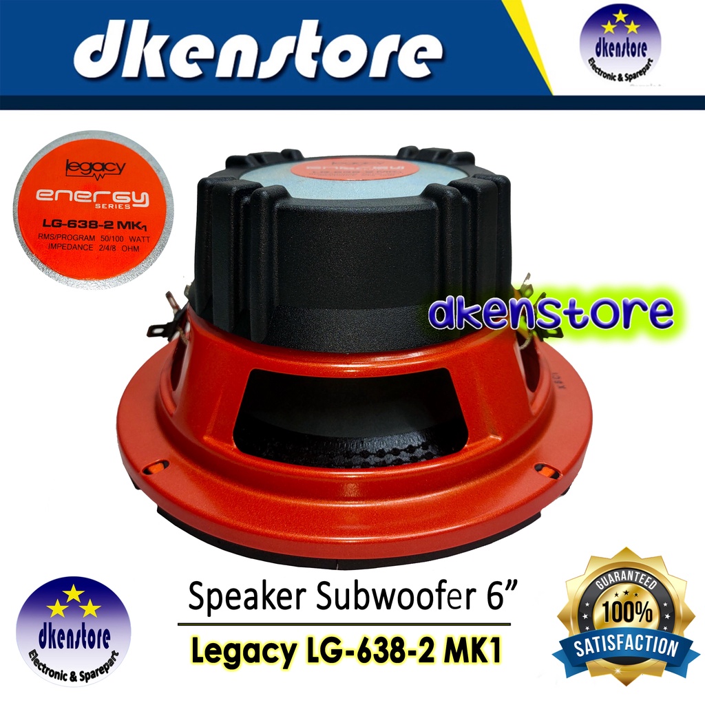 Speaker Subwoofer Legacy 6 inch LG638 -2 spiker sub 6in