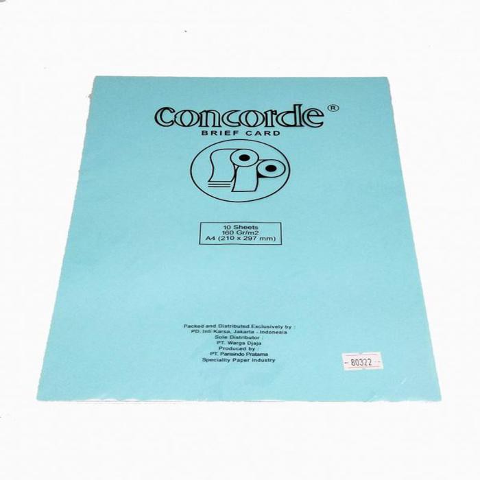 

KERTAS CONCORDE A4 160 GR 80322 BLUE