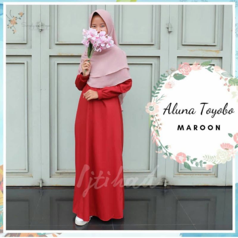 (FREE PARFUM)Gamis Aline Bahan Toyobo FODU HQ brand IJTIHAD