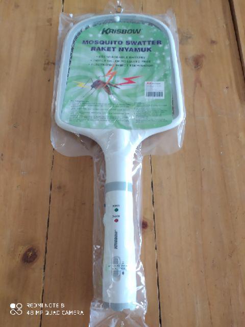 Original Raket Nyamuk Krisbow + Senter Charging Tanpa Kabel