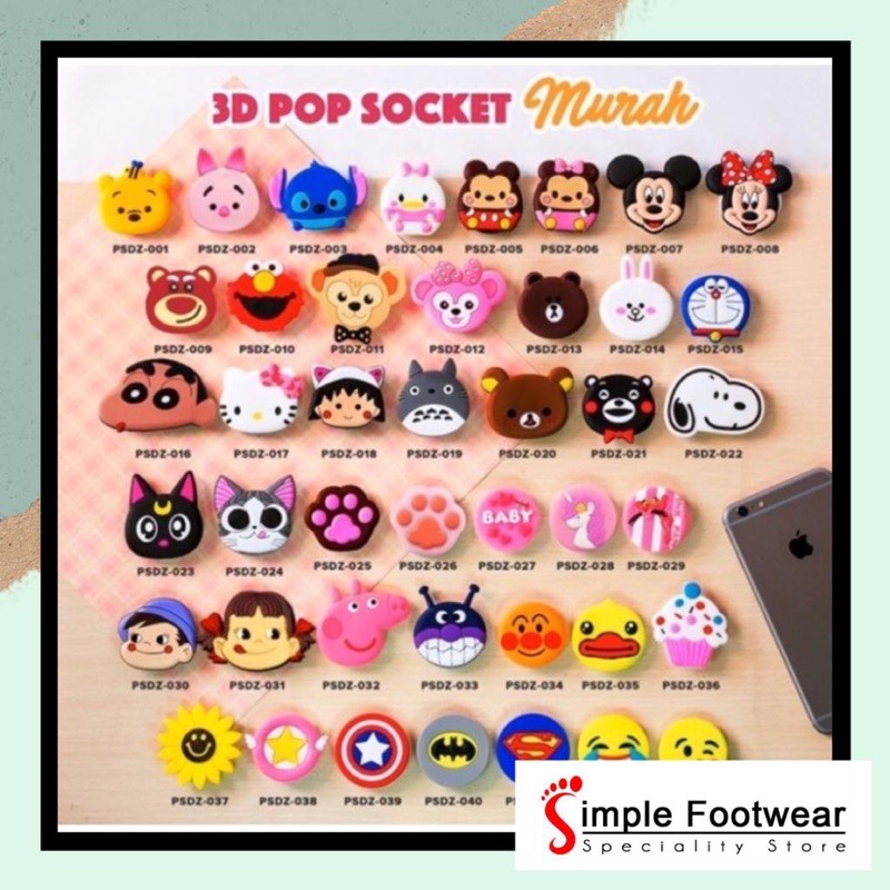 POP SOCKET HP KARAKTER CARTOON
