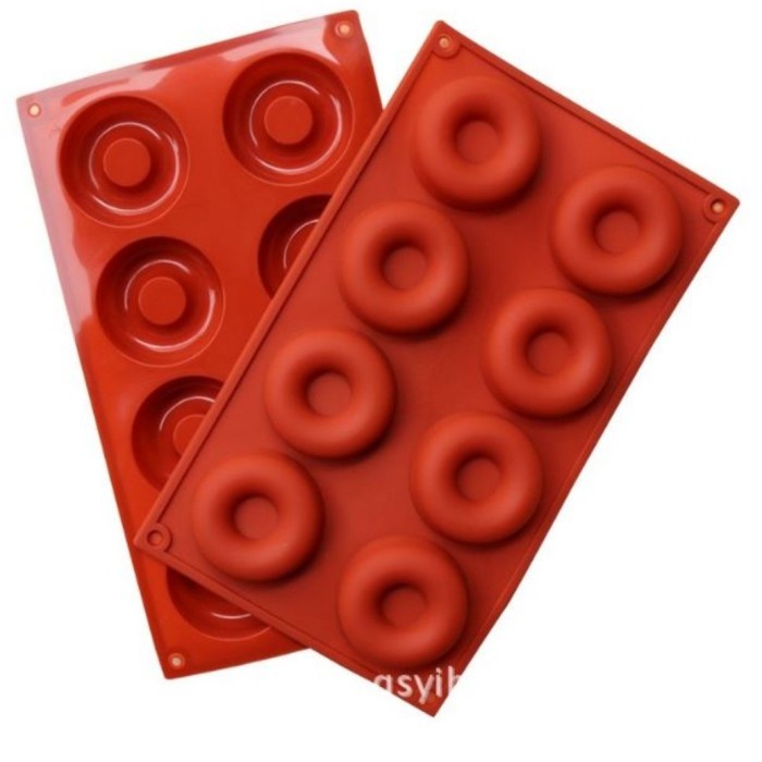 

Premium Cetakan donat silikon 8 round donuts silicone cake mold loyang donat Terbatas