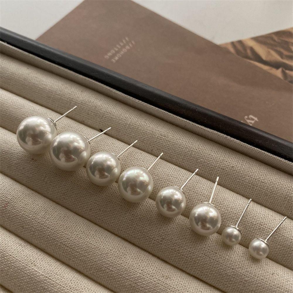 Mxbeauty Anting Mutiara Indah Retro Geometri Perancis Besar Pearl Bead Anting Perempuan