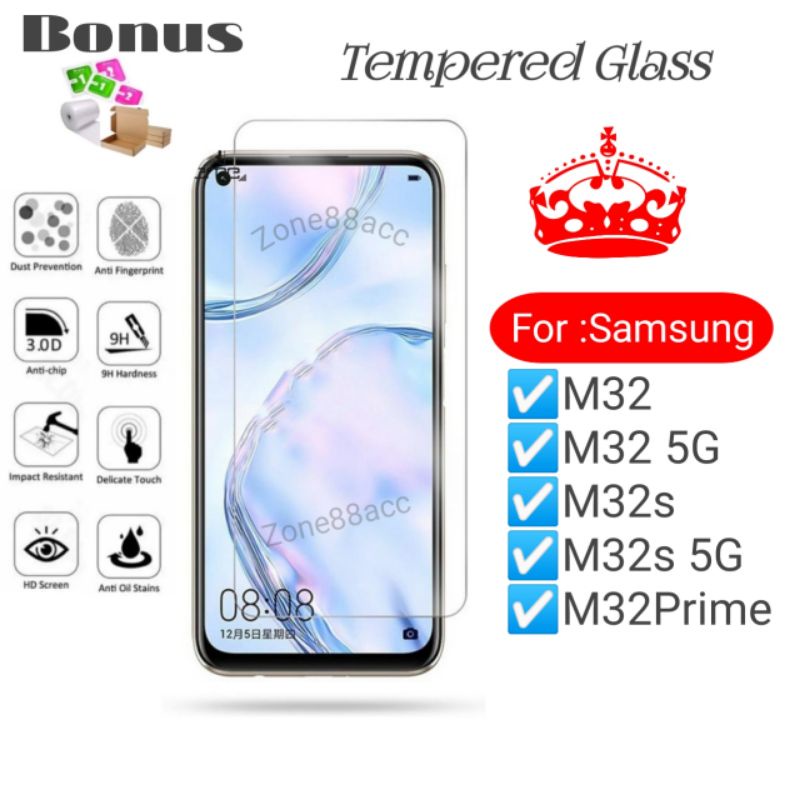 Antigores Tempered Glass Screen Guard protector Samsung M32 M32s M32Prime 5G TG Bening Antiblue Spy Blue light Full Garskin Lensa Lens Pelindung Layar