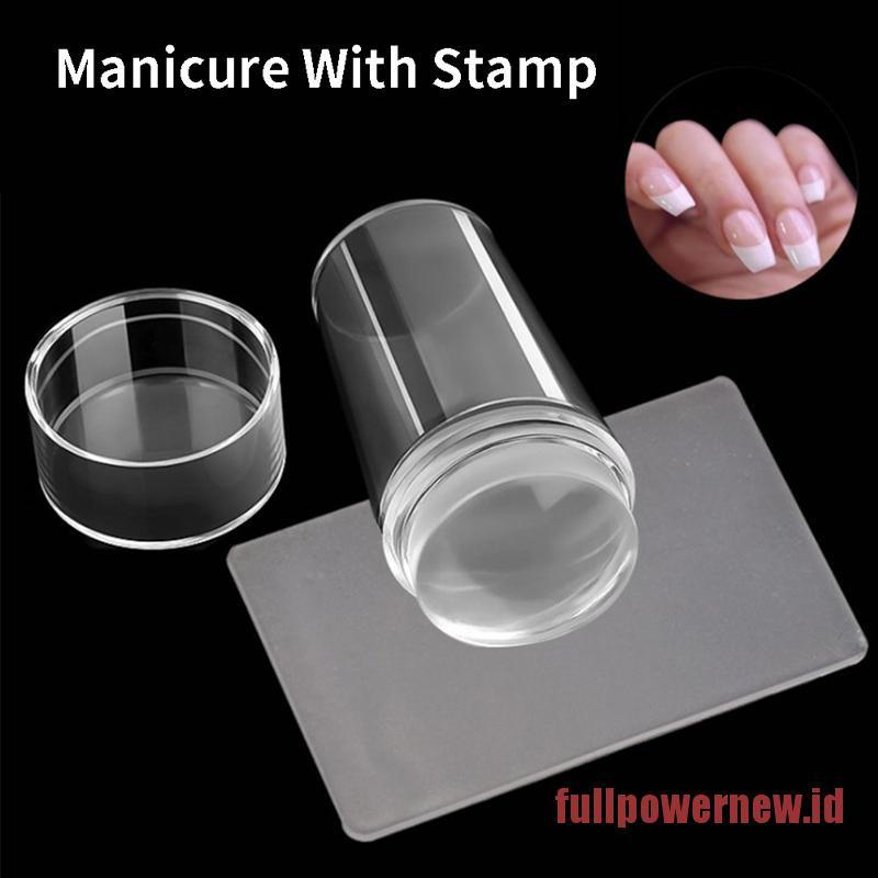 【COD】Nails Design Clear Silicone Nail Art Scraper Nails Gel Nail Polish Stamping