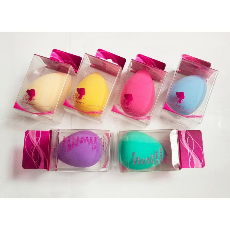 Sponge Blender / Spons Model Telur Import Quality + Box Mika / CIEL BLEU SHOP