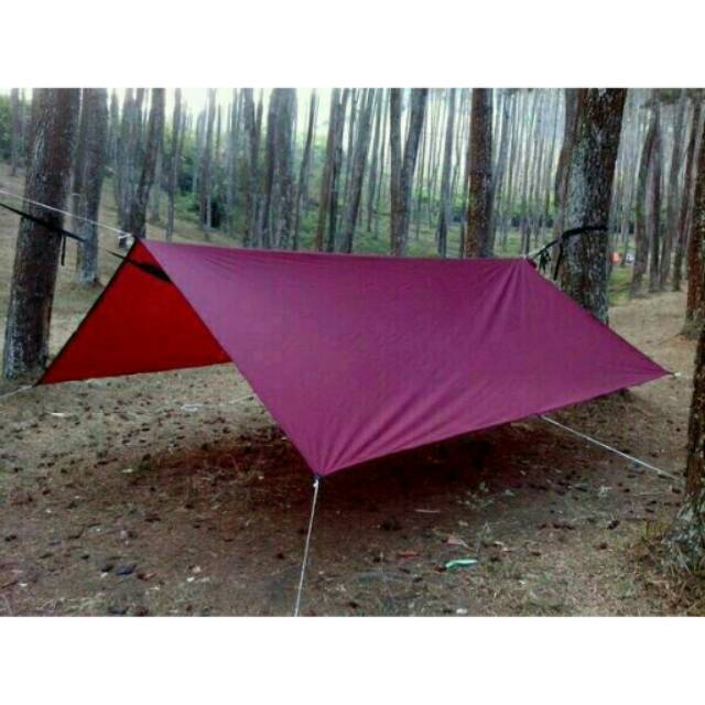 Flysheet Ultralight 3x4 4x3 16 Lubang Bivak Dapur Umum Footprint