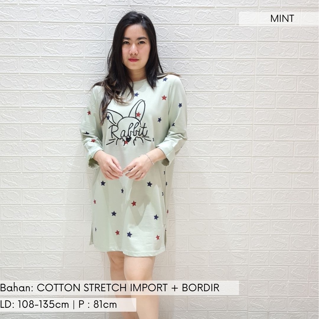 2762 rabbit stars slit dress import