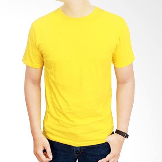 KUNING LEMON KAOS POLOS CUSTOM COMBED 3 DISTRO BAJU PRIA WANITA SABLON BAHAN BERKUALITAS