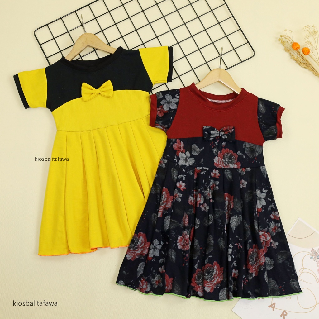 Dress Kelly 3-4 Tahun / Dres Pesta Murah Grosir Baju Harian Balita Perempuan Gaun Import Anak Cewek