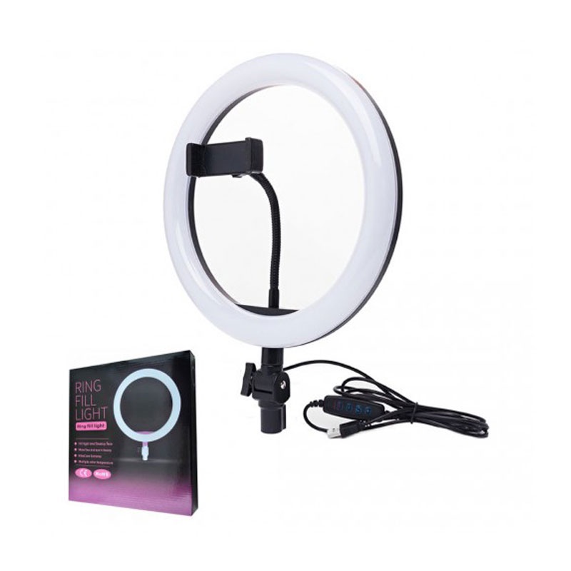 Selfie Ring Light LED 26cm Stand HP Lampu Kamera Vlogger Youtuber Aksesoris Handphone HP OCEANMART OCEAN MART Murah Grosir