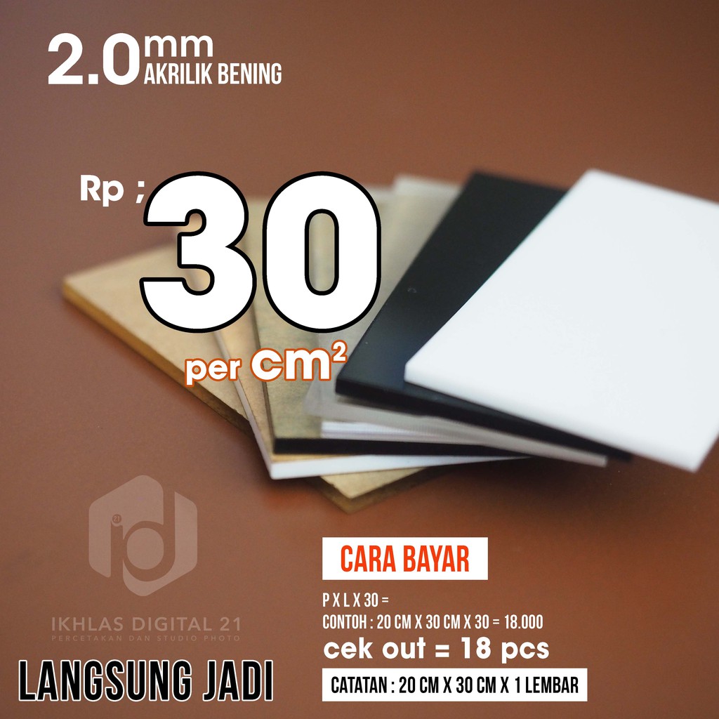 Banting Harga Akrilik Lembaran Custom 2mm  Bening Transparan /clear  Pemotongan Laser gY0RA9IBmmB0E
