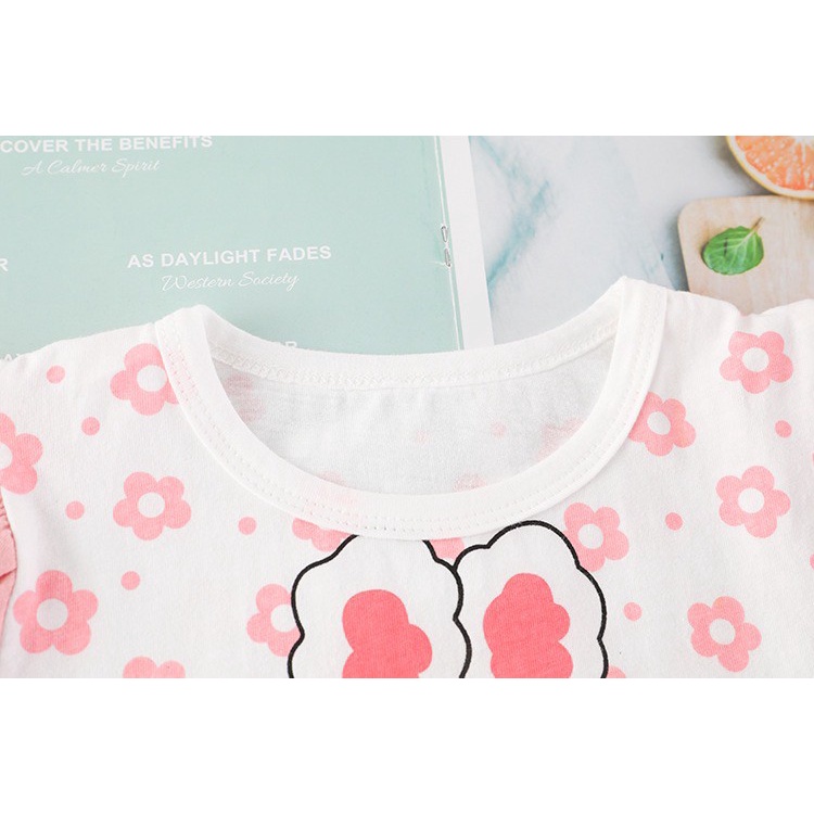 0-4 thn | Setelan Baju + Celana (1 set) Perempuan Bayi Anak Pakaian anak Kaos Bayi EA