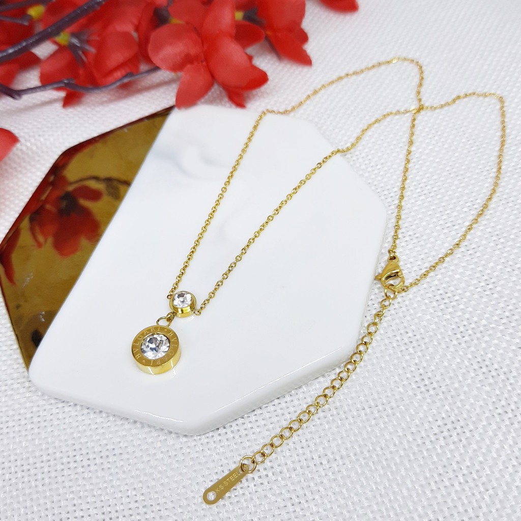 Kalung Titanium Korea Style Anti Karat Gold - BN330