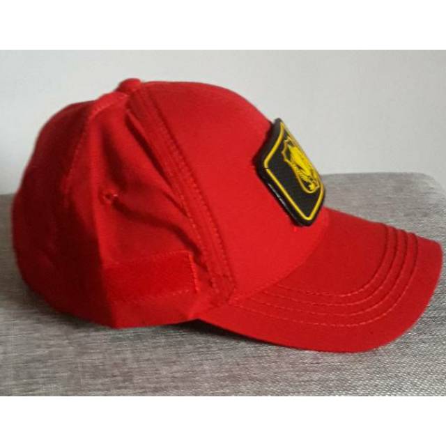 TOPI SECURITY - TOPI SECURITY LOGO KUNING - TOPI SECURITY LOGO KUNING VELCRO MERAH