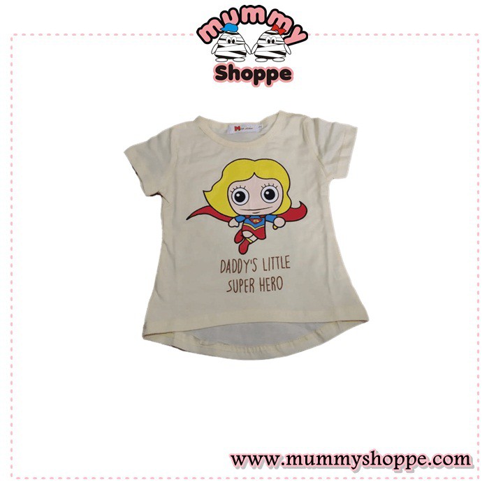 Setelan supergirl Kaos Jeans Anak Perempuan 3in1 Mini Jeans MJ 408