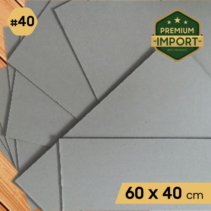 

Karton Tebal Abu - Hard Board Grey No. 40 (1.5 mm) uk 60x40 cm (3 pcs)