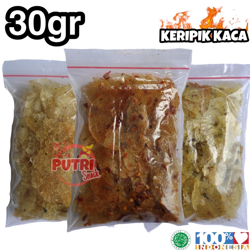 Keripik Kaca / Beling / Beledag 30gr Campur Rasa