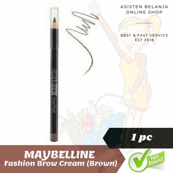 r32011r Maybelline Fashion Brow Cream Eyebrow Pencil Pensil Alis Waterproof - Dark Grey Ds3201D