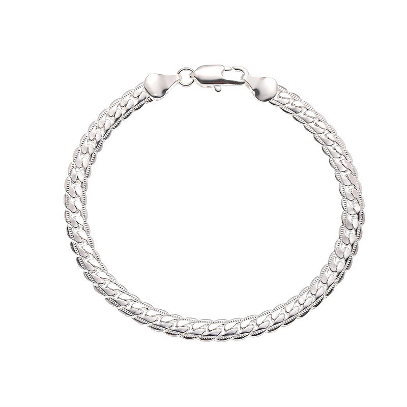 Gelang Rantai Timbul Baru Yang Indah Rantai Twist Logam Sederhana Aksesori Unisex