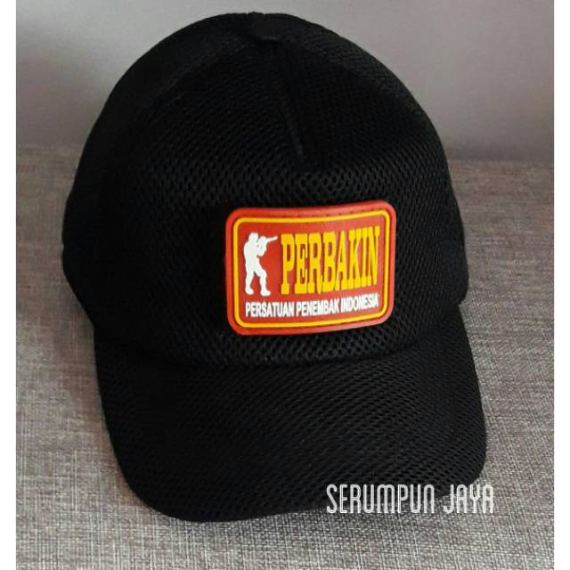 TOPI PERBAKIN JARING DOUBLE MESH  VELCRO PLUS PATCH