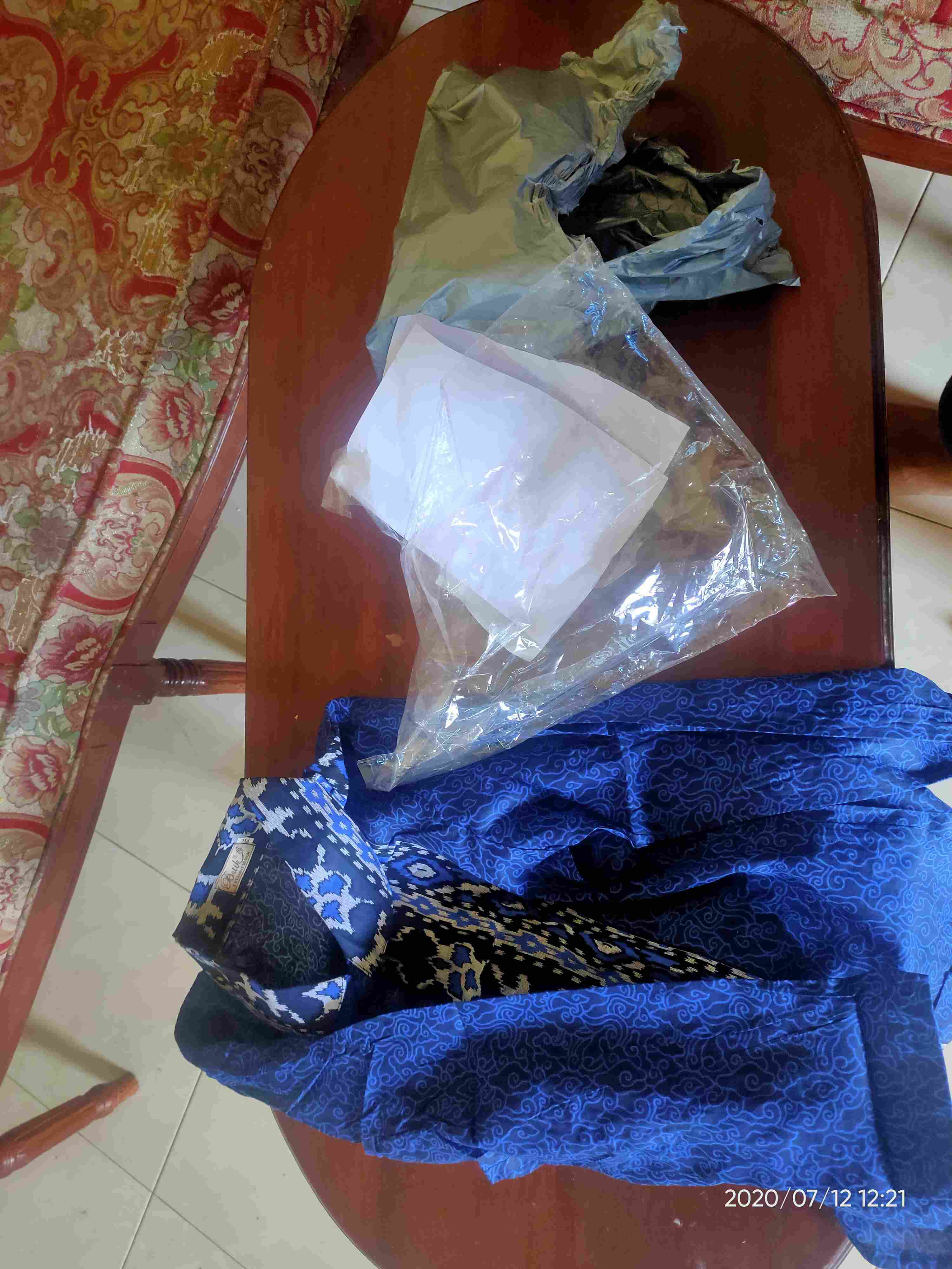 Atasan Batik Wanita Motif Toraja Biru Seragam Batik