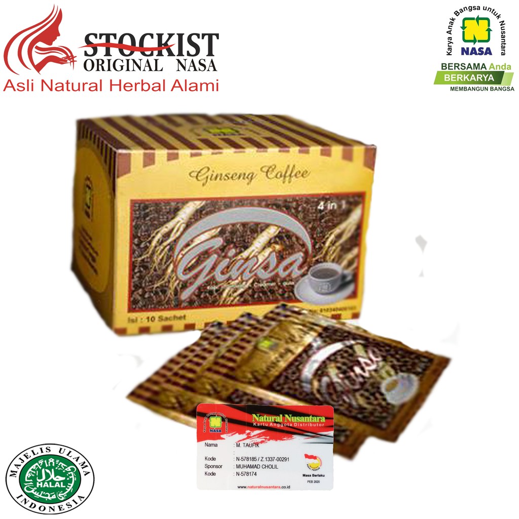 

Kopi Ginseng Asli Original NASA /Stockist Original Nasa