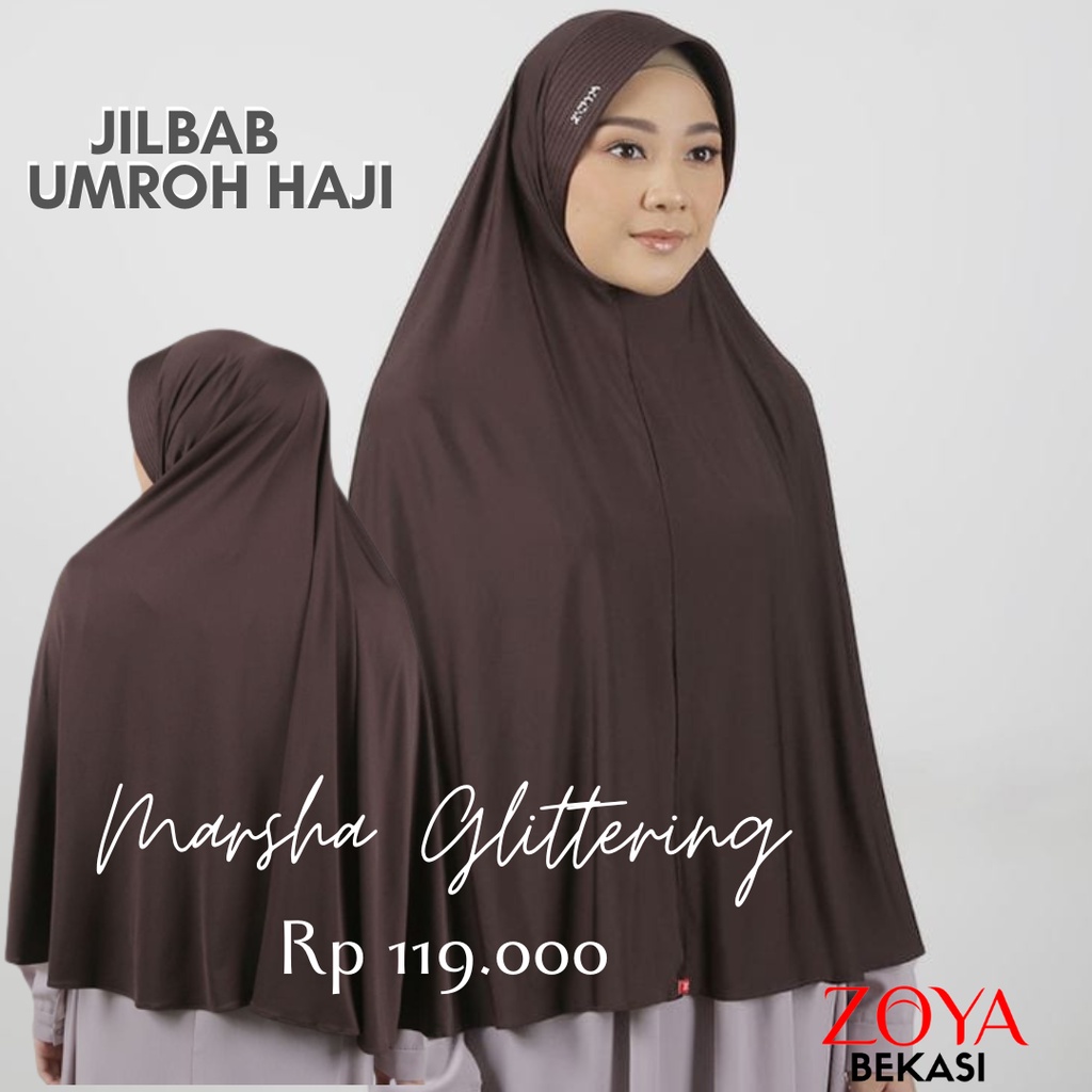 ZOYA Bergo Hijab Instan Marsha Glittering Swaroski size XL