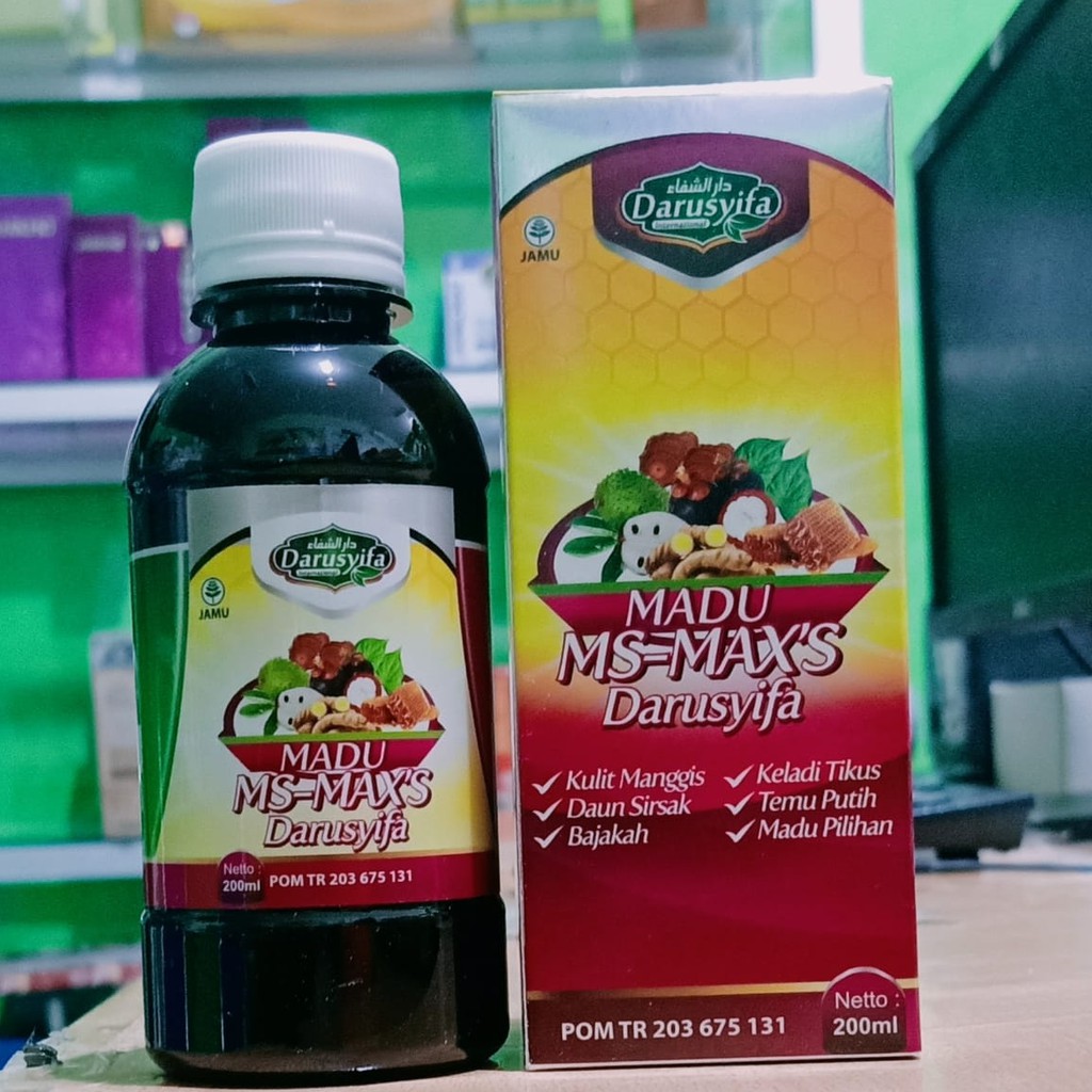 Madu ms-max (manggis dan sirsak)Darusyifa kemasan baru dengan kombinasi bajakah 200gr
