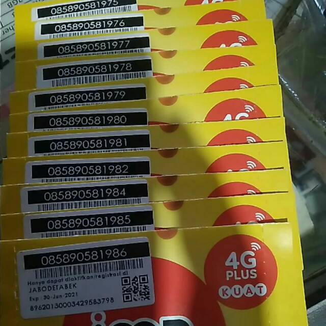 No Cantik Indosat edisi seri Tahun lahir