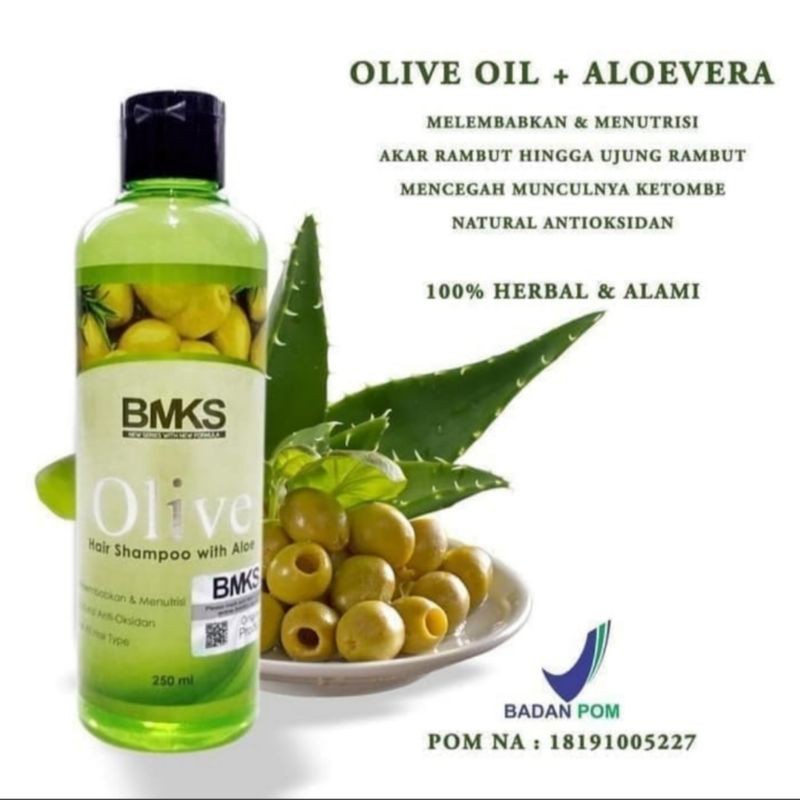 BMKS OLIVE SHAMPOO 250 ML ORIGINAL BPOM - OLIVE SHAMPOO BMKS