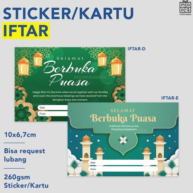 

Sticker / Kartu Ucapan Idul Fitri - Eid / Iftar - Lebaran / Buka Puasa