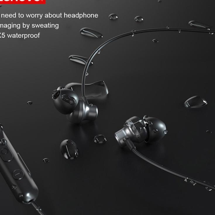AZN.4648 ◦ Lenovo XE05 Headset Bluetooth Sport Magnetik Wireless Bass Stereo