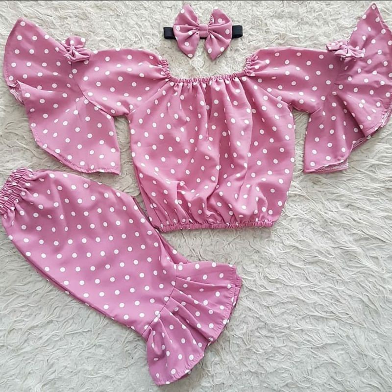 Setelan Anak Rayon Anya set baju anak perempuan