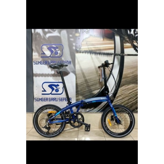 Sepeda Lipat Element Ecosmo biru 20inch