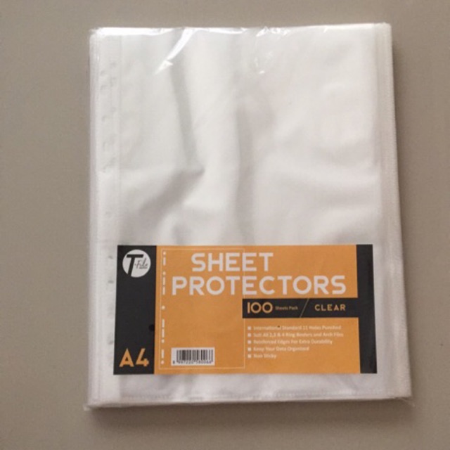 

T-File Sheet protector Clear A4 1pack 100sheets