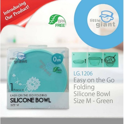 Little Giant Easy On The Go Folding Silicone Bowl Size S, M &amp; L