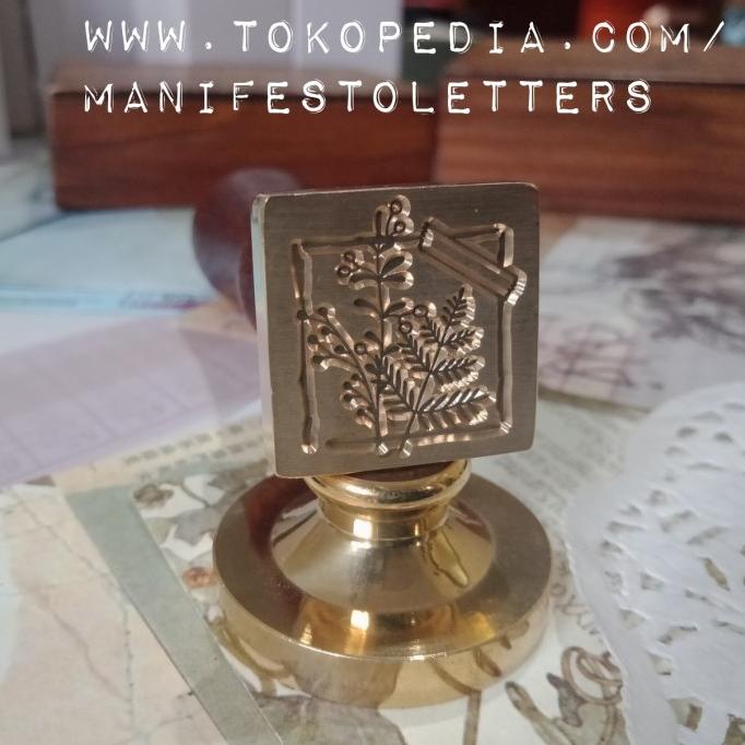 

Wax Seal Square Plants Segel Polos Lilin Planner Crafting Diy Stamp